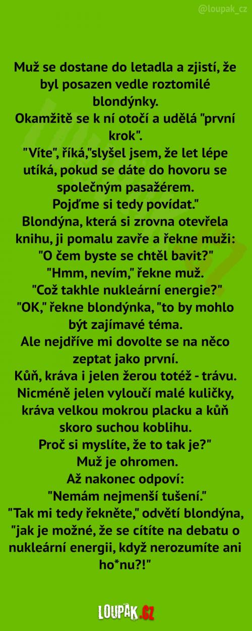  Roztomilá blondýnka v letadle 