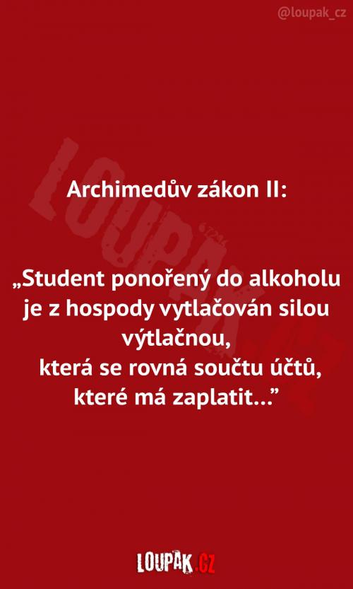  Archimedův zákon studentů 