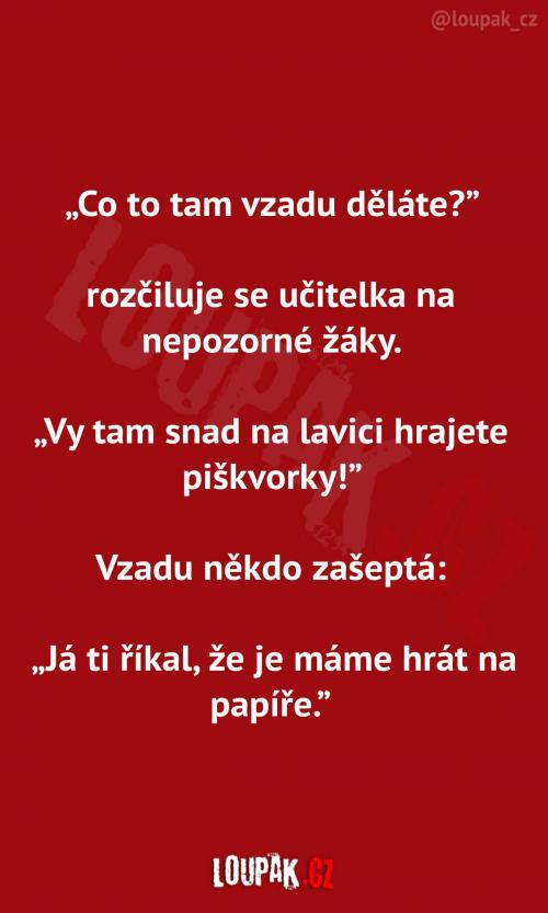  Rozzlobená učitelka...  