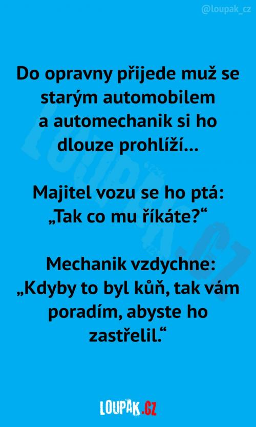  Mechanik vs. staré ojeté auto 