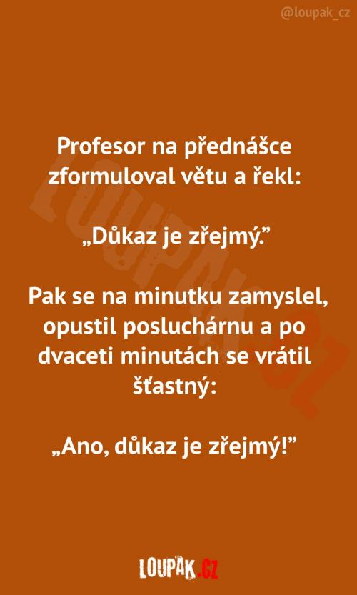  Profesor na přednášce  