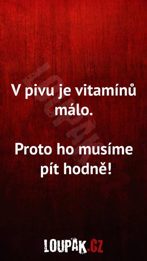  Proč je v pivu vitamínů málo 