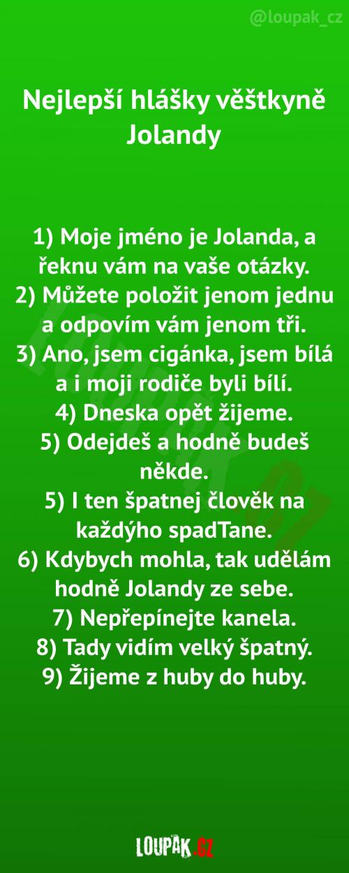  Nejlepší hlášky Jolandy 