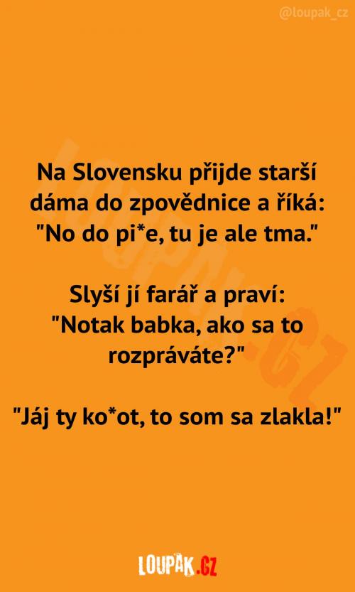  Slovenská babka ve zpovědnici 