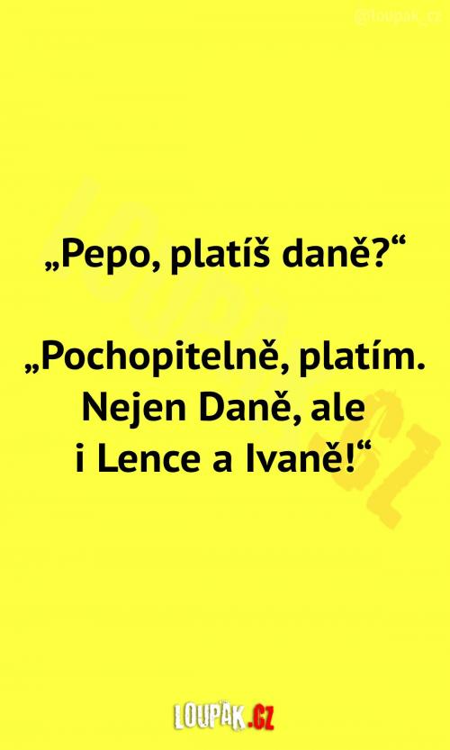  Platí Pepa daně nebo ne? 