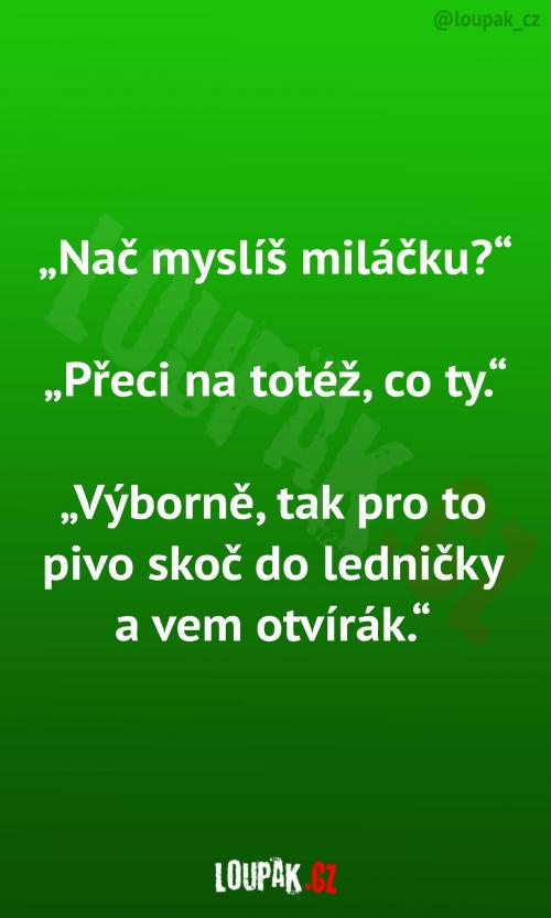  Myslí na to stejné, co on... 