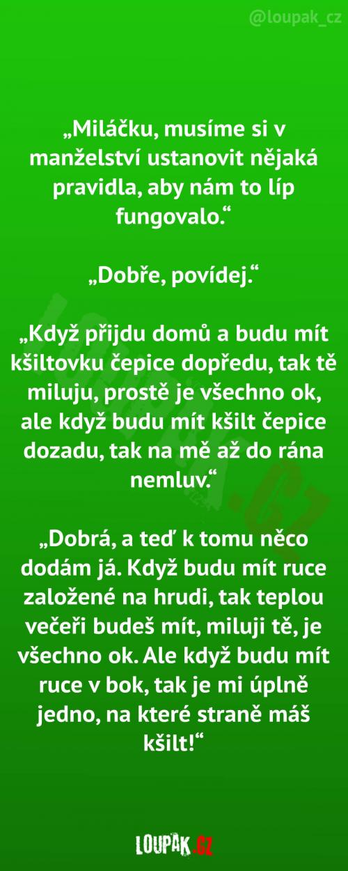 oboustranná pravidla v manželství