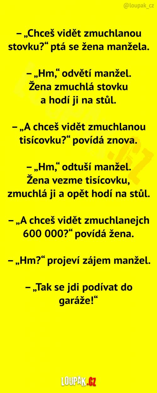 Zmuchlaná stovka a tisícovka...