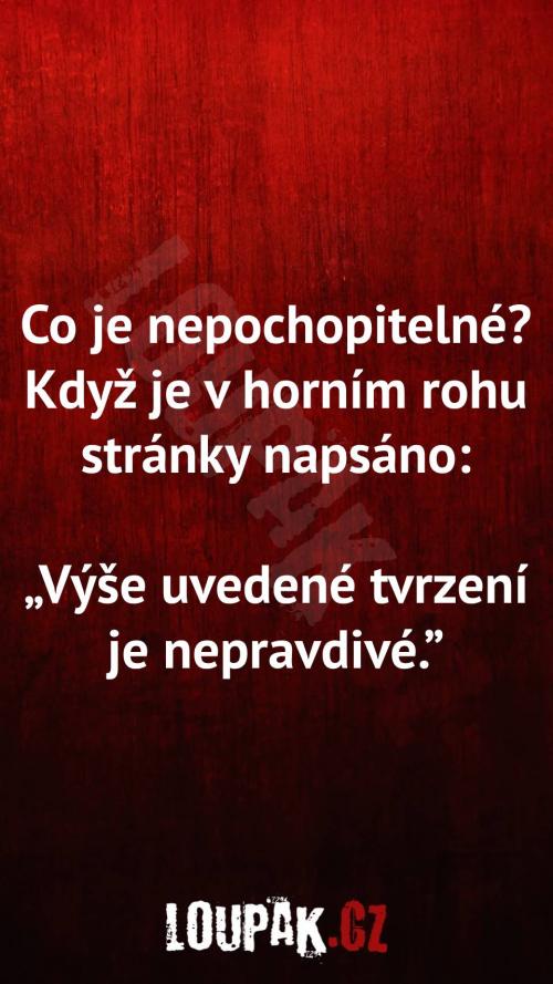  Co je nejvíc nepochopitelné 