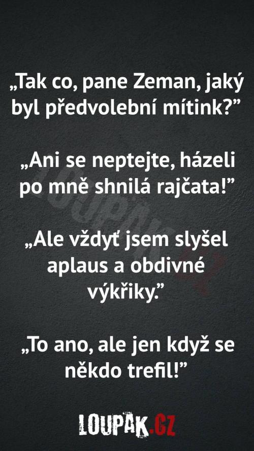 Jaký byl předvolební mítink 