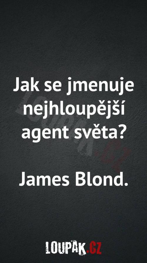  Jak se jmenuje nejhloupější agent světa 