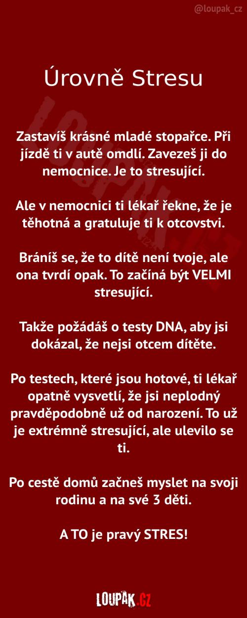 Stupňující se úrovně stresu