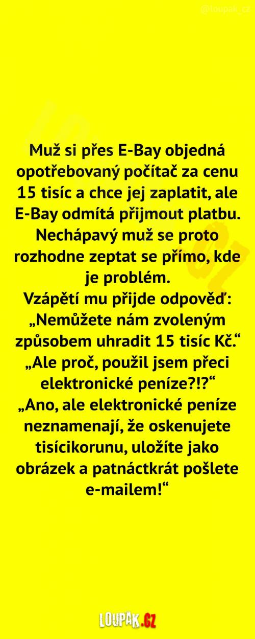  Objednávka přes E-Bay  