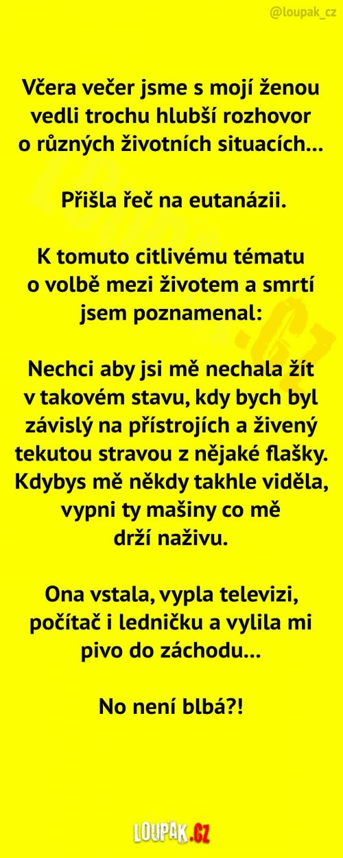  Hlubší rozhovor na téma eutanázie 
