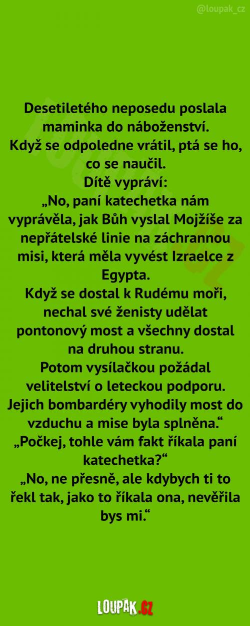  Chlapeček na hodině náboženství  
