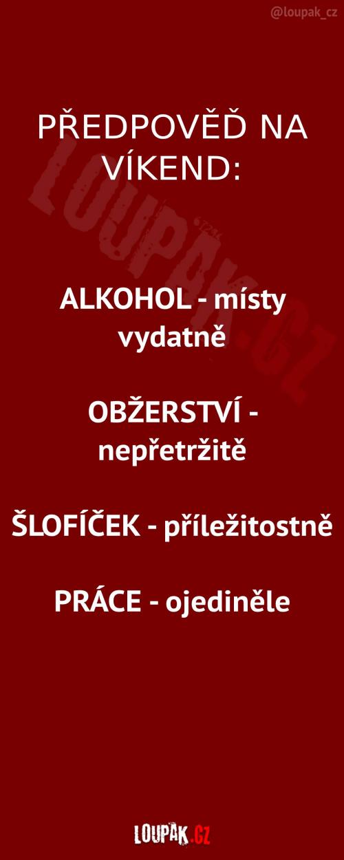  Přesná předpověď na víkend 