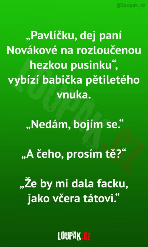  Hezká pusinka na rozloučenou 