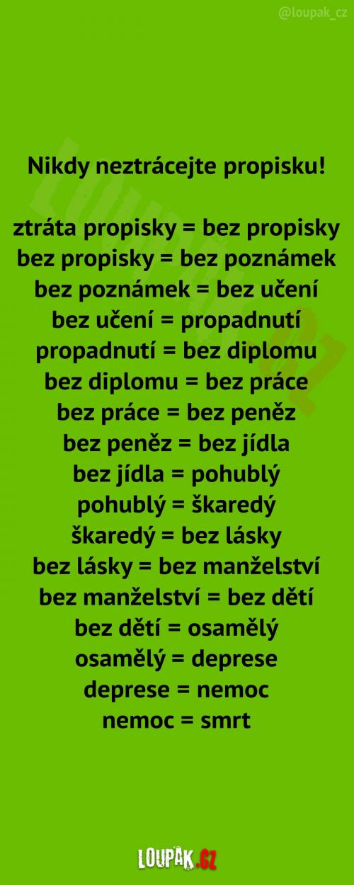  Život bez propisky   