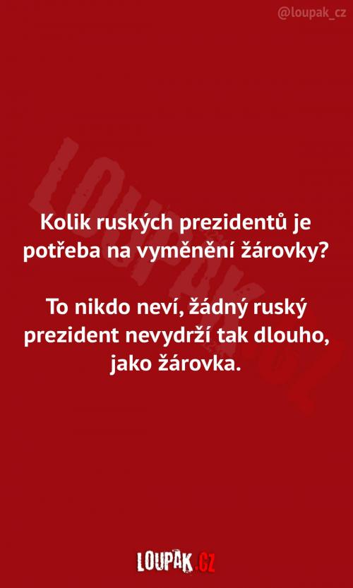 Výměna žárovky v Rusku 