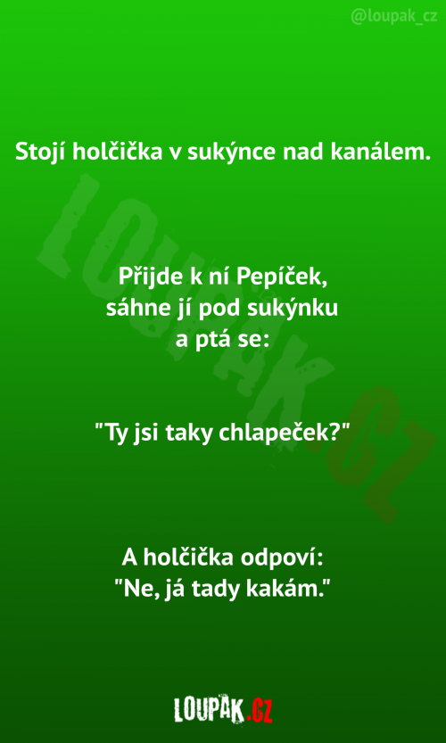  Holčička stojí nad kanálem 