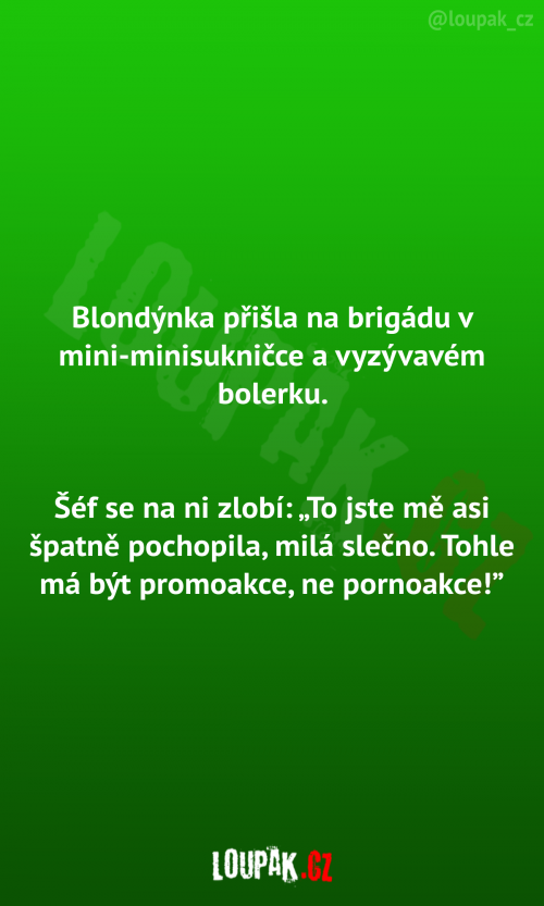  Blondýnka přišla na brigádu 