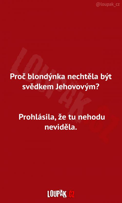  Proč blondýnka nechtěla být... 