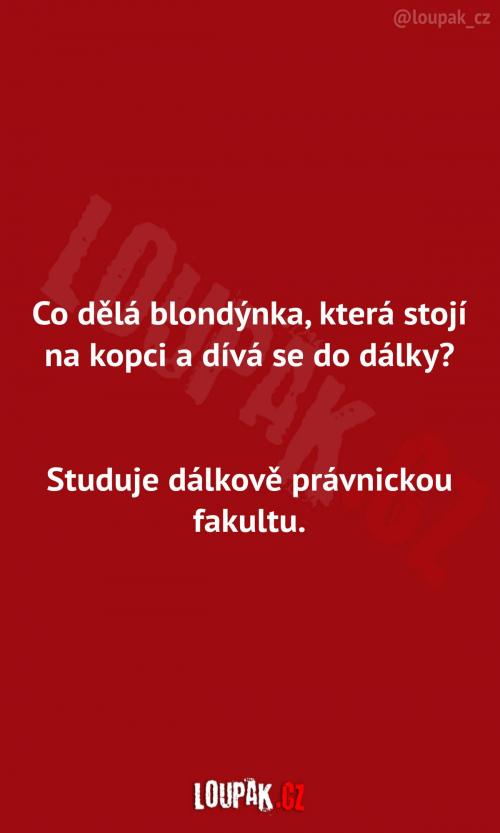  Blondýnka na kopci...  