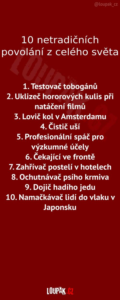  10 ne moc běžných povolání 