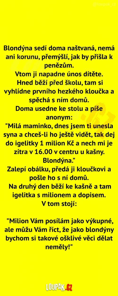 Velmi chudá blondýnka