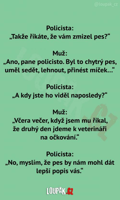 Muži zmizel jeho pes