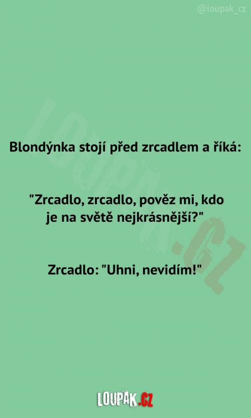  Blondýnka před zrcadlem 