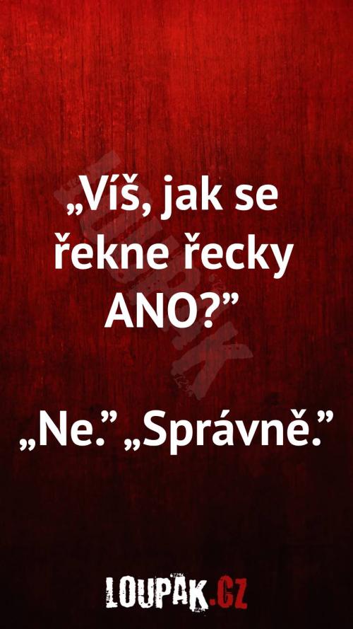  Jak se řekne řecky ANO 