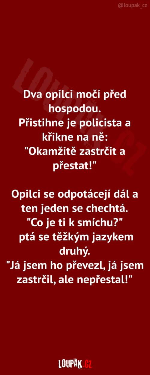 Opilec převezl policajta