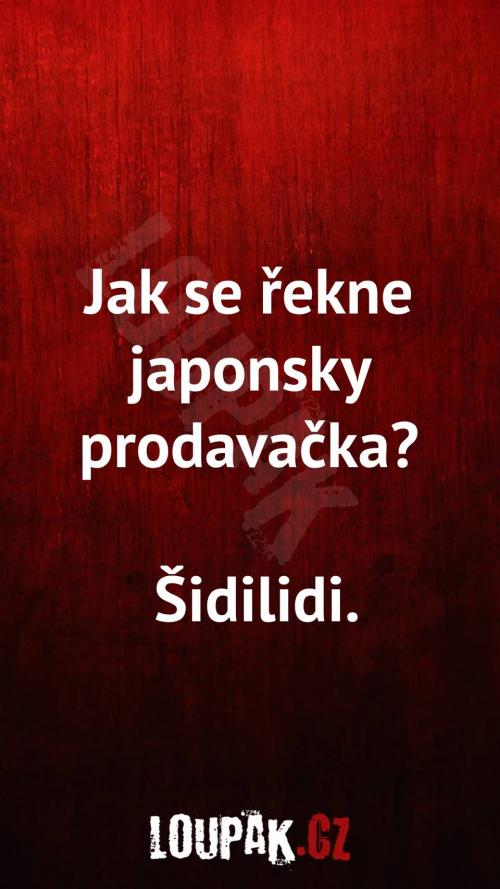  Jak se řekne japonsky prodavač 