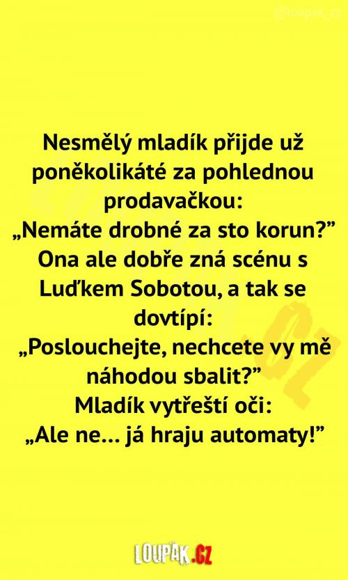  Nesmělý mladík v obchodě 