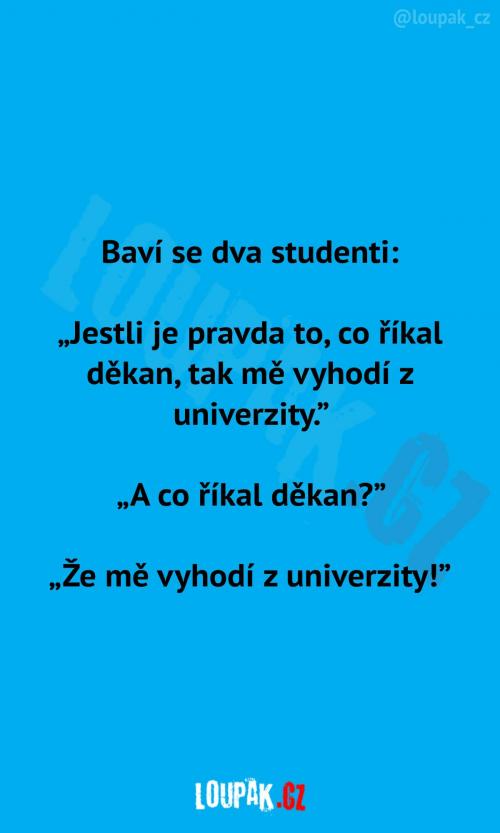  Rozhovor mezi studenty 