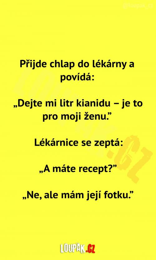  Chlap v lékárně....  