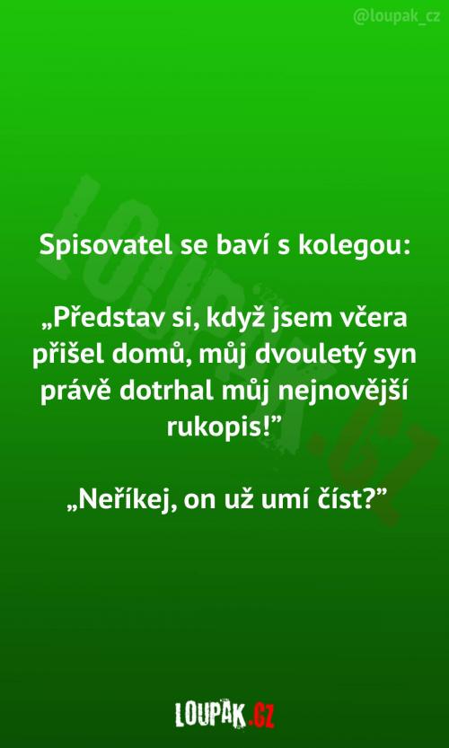  Rozhovor mezi spisovateli 