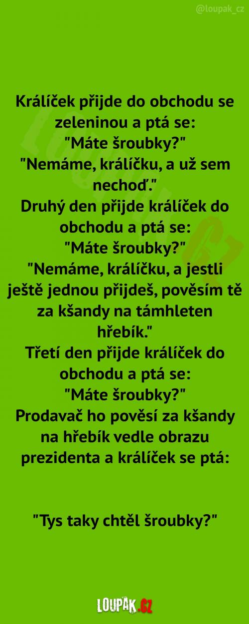  Králíček v obchodě...  