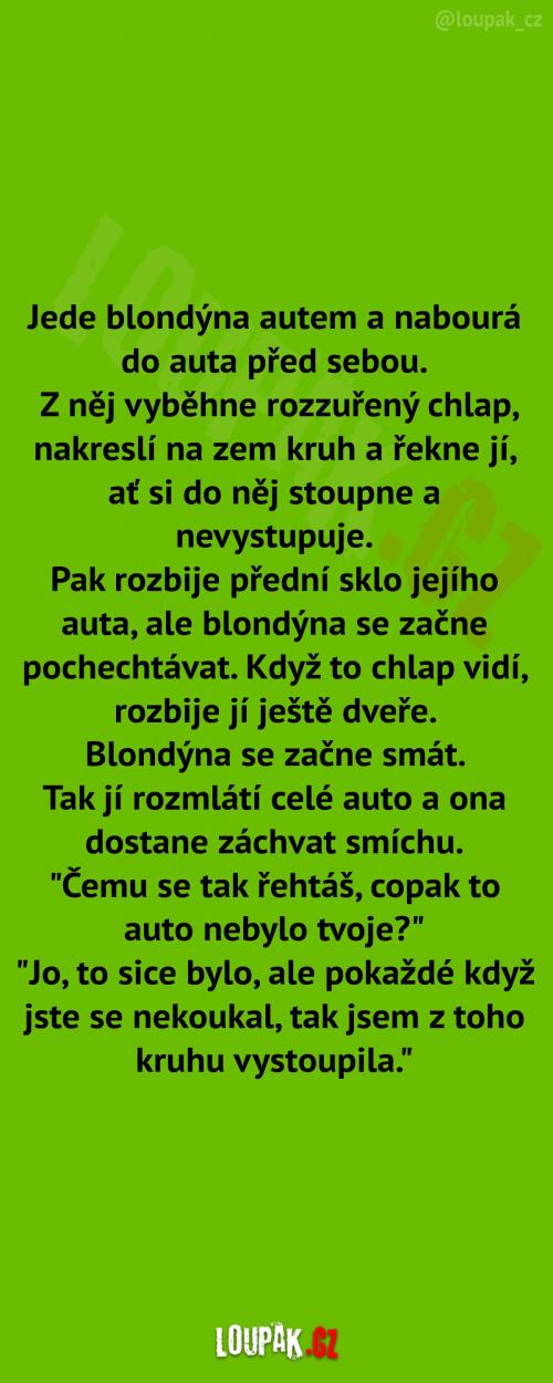 Bouračka slečny blondýnky