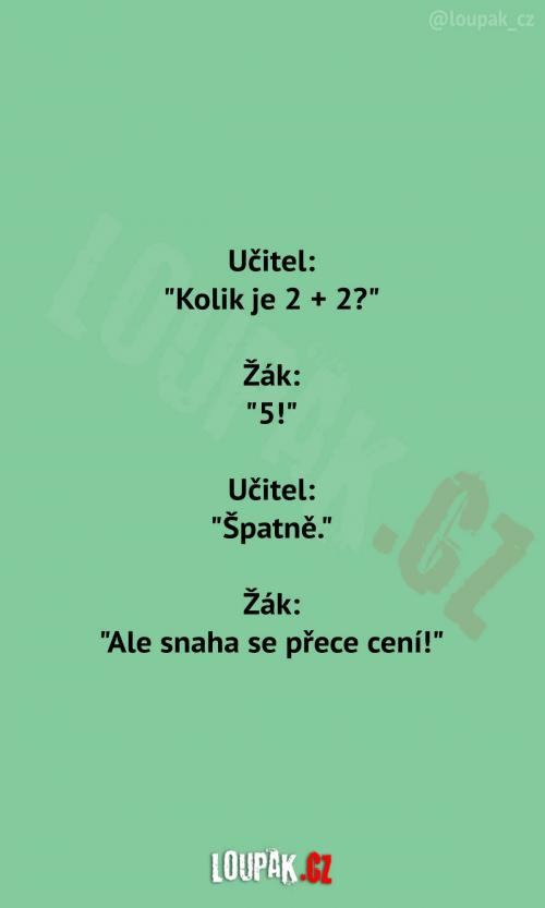 Učitel dal příklad žákům