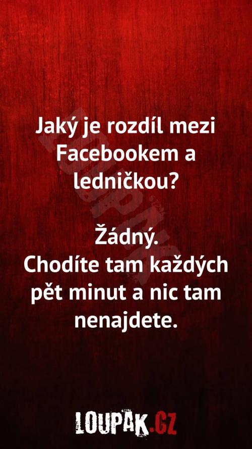  Rozdíl mezi Facebookem a ledničkou 