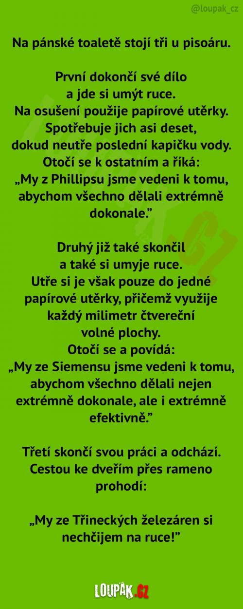  Tři muži u pisoáru... 