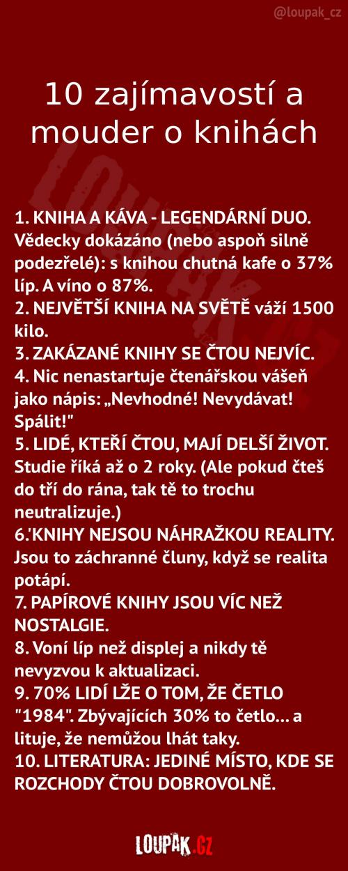  Zajímavosti a moudra o knihách 