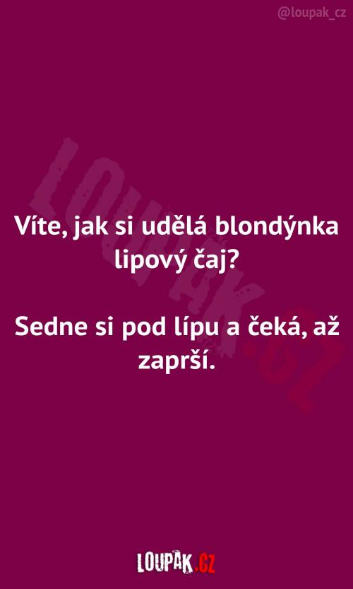  Jak dělá blondýnka lipový čaj 