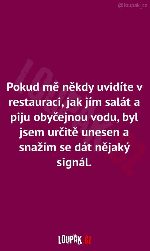  Tajný signál v restauraco 