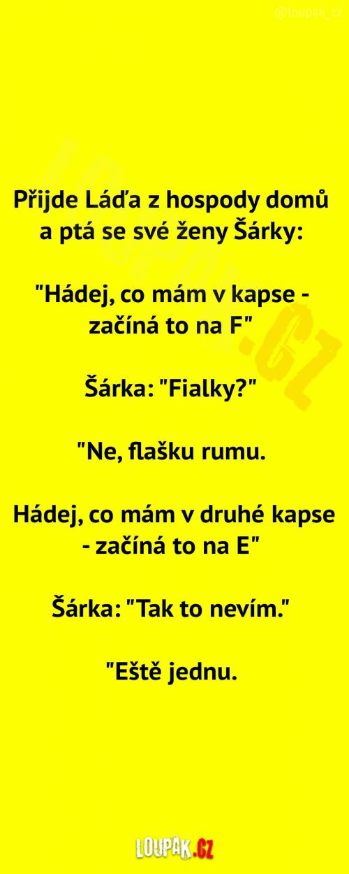  Věc na F v kapse...  