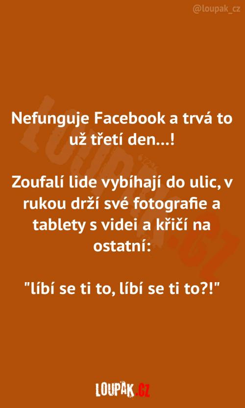  Nefunkční facebook    