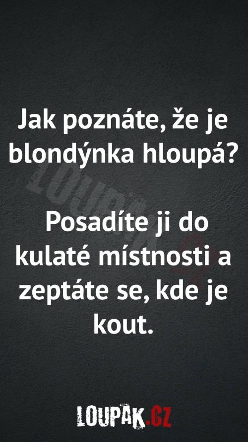  Jak poznáte, že je blondýnka hloupá 