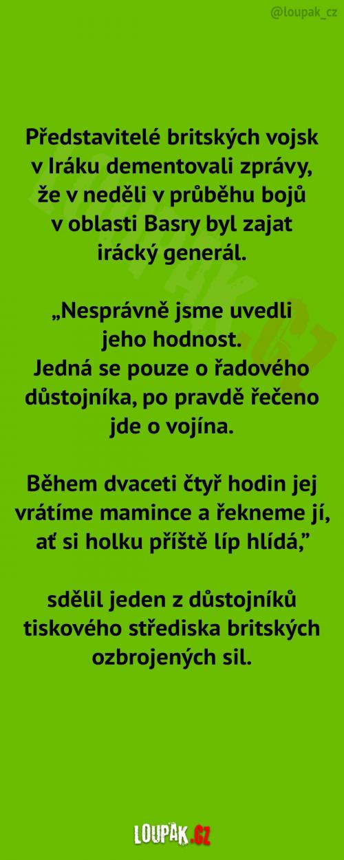  Byl zajat irácký generál 
